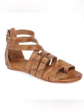 New Ladies Bed Stu Miya Gladiator Sandals in Tan Rustic - Sz 7